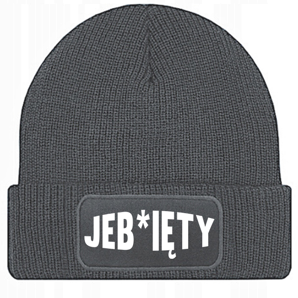Jeb#ięty czapka zimowa kolor czapka zimowa szara