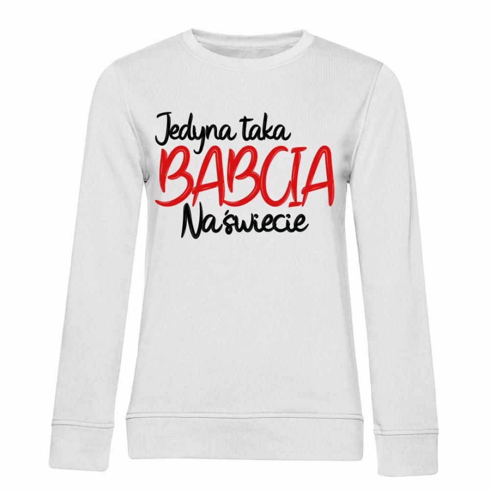 Jedyna taka Babcia na Świecie bluza damska bez kaptura
