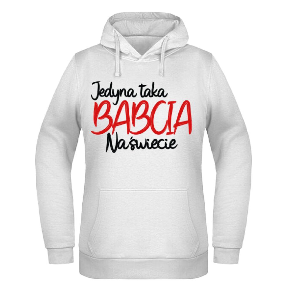 Jedyna taka Babcia na Świecie bluza damska z kapturem