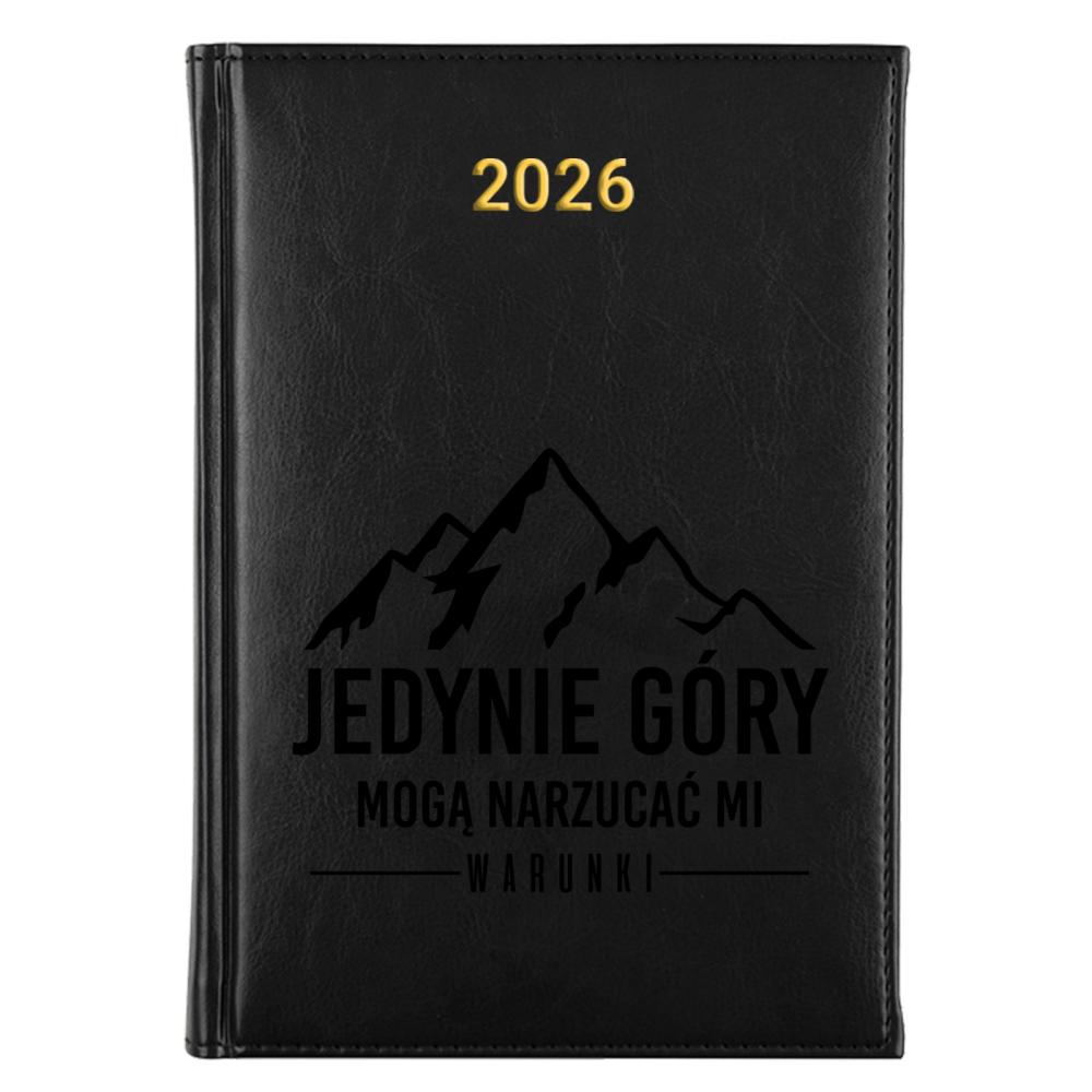 Jedynie góry mogą narzucać mi warunki kalendarz książkowy a5 2026 kolor żółty kalendarz