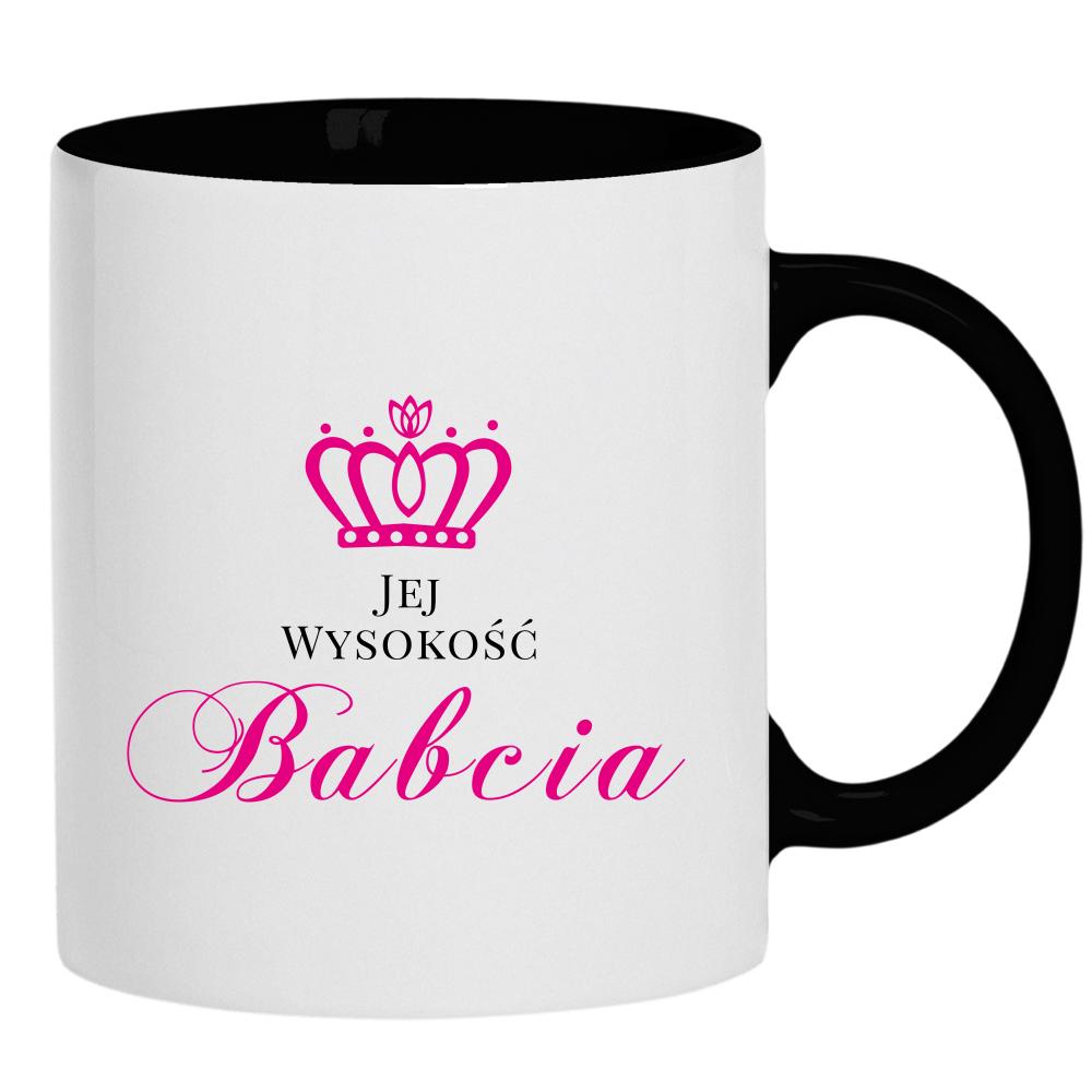 Jej Wysokość Babcia kubek ucho kolor kolor czarnyy