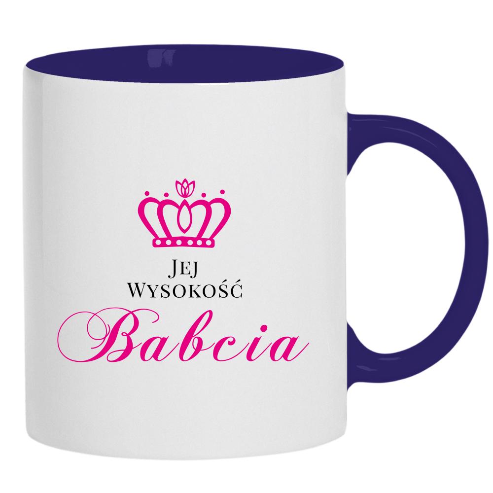 Jej Wysokość Babcia kubek ucho kolor kolor navy
