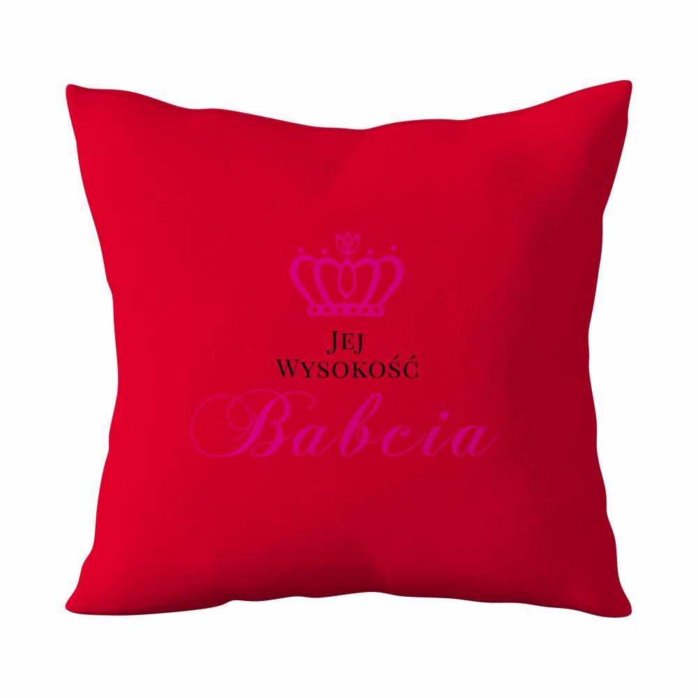 Jej Wysokość Babcia poduszka kolor czerwony