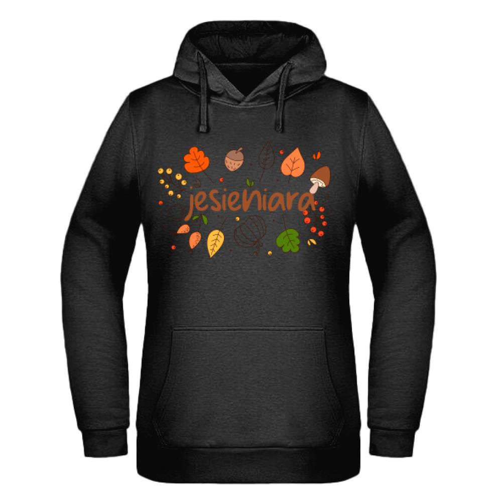 Jesieniara 1 bluza damska z kapturem kolor beżowy