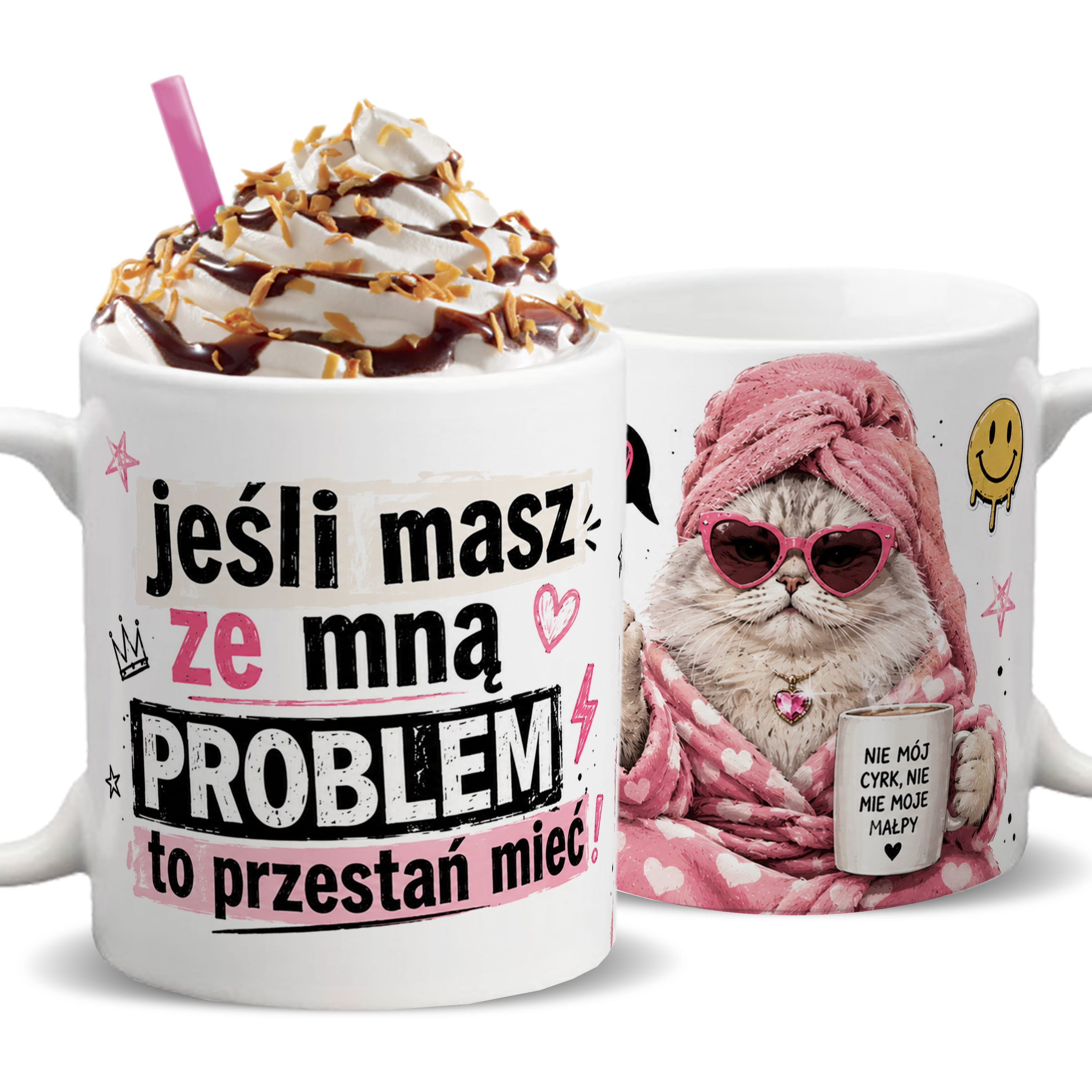 Jeśli masz ze mną problem, to przestań mieć kubek ucho kolor