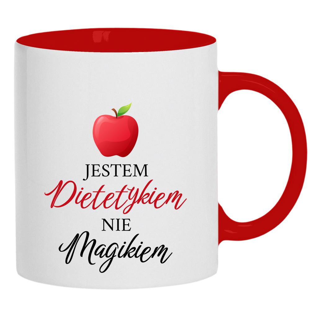 Jestem dietetykiem, nie magikiem kubek ucho kolor kolor czerwony