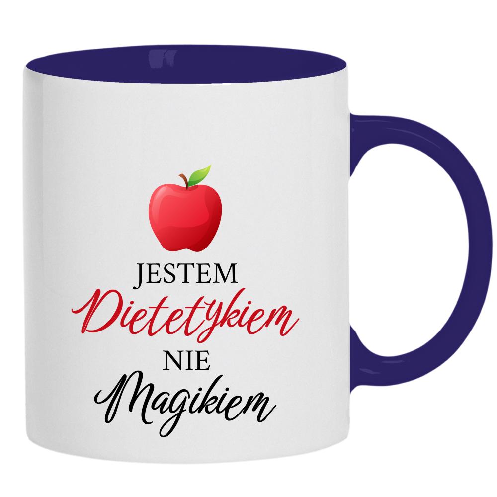 Jestem dietetykiem, nie magikiem kubek ucho kolor kolor navy
