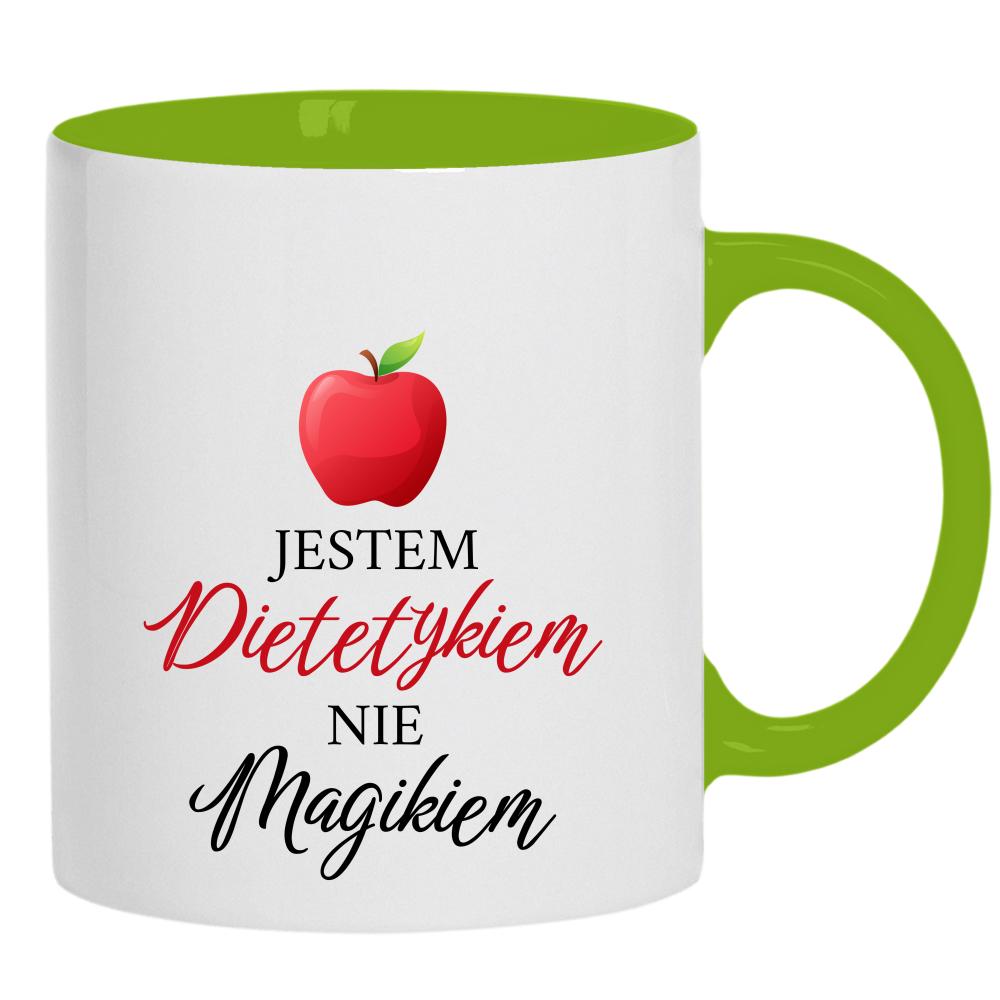 Jestem dietetykiem, nie magikiem kubek ucho kolor kolor zielony