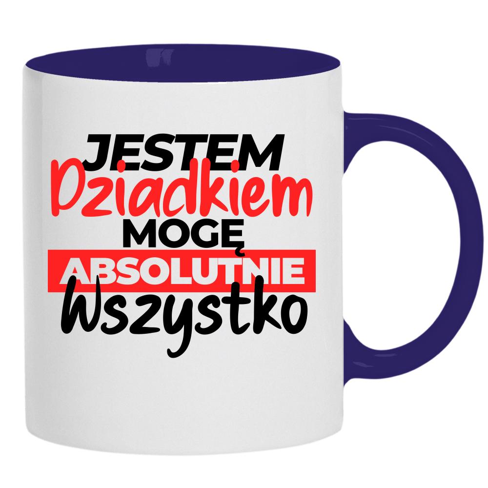 Jestem Dziadkiem Mogę Wszystko kubek ucho kolor kolor navy