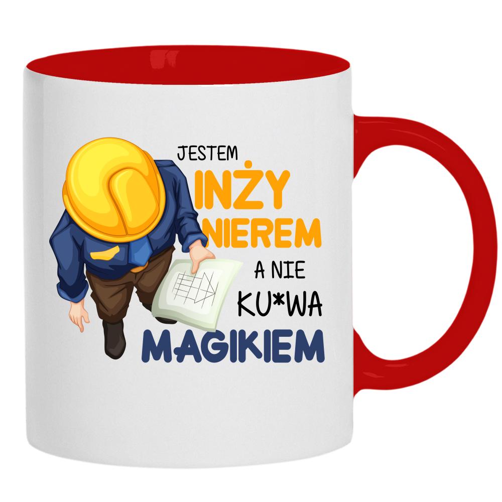 Jestem inżynierem, a nie ku*wa magikiem kubek ucho kolor