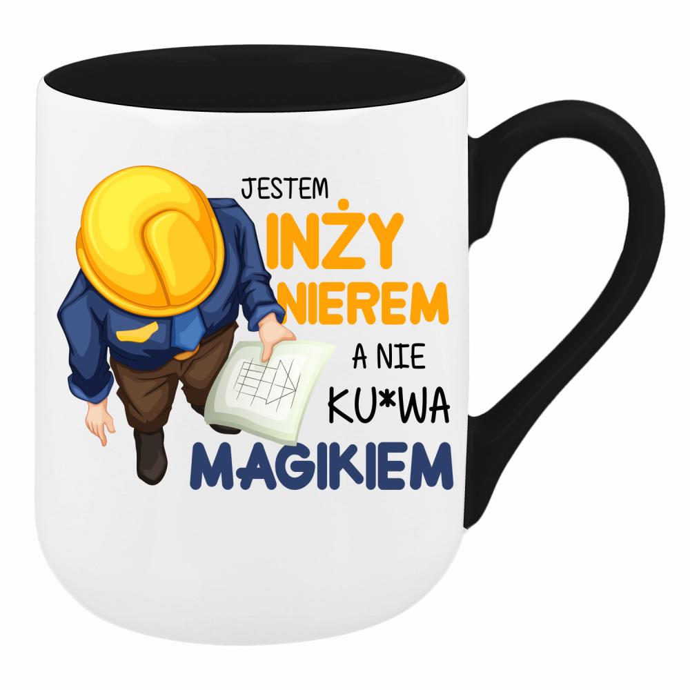 Jestem inżynierem, a nie ku*wa magikiem kubek coffee kolor zielony