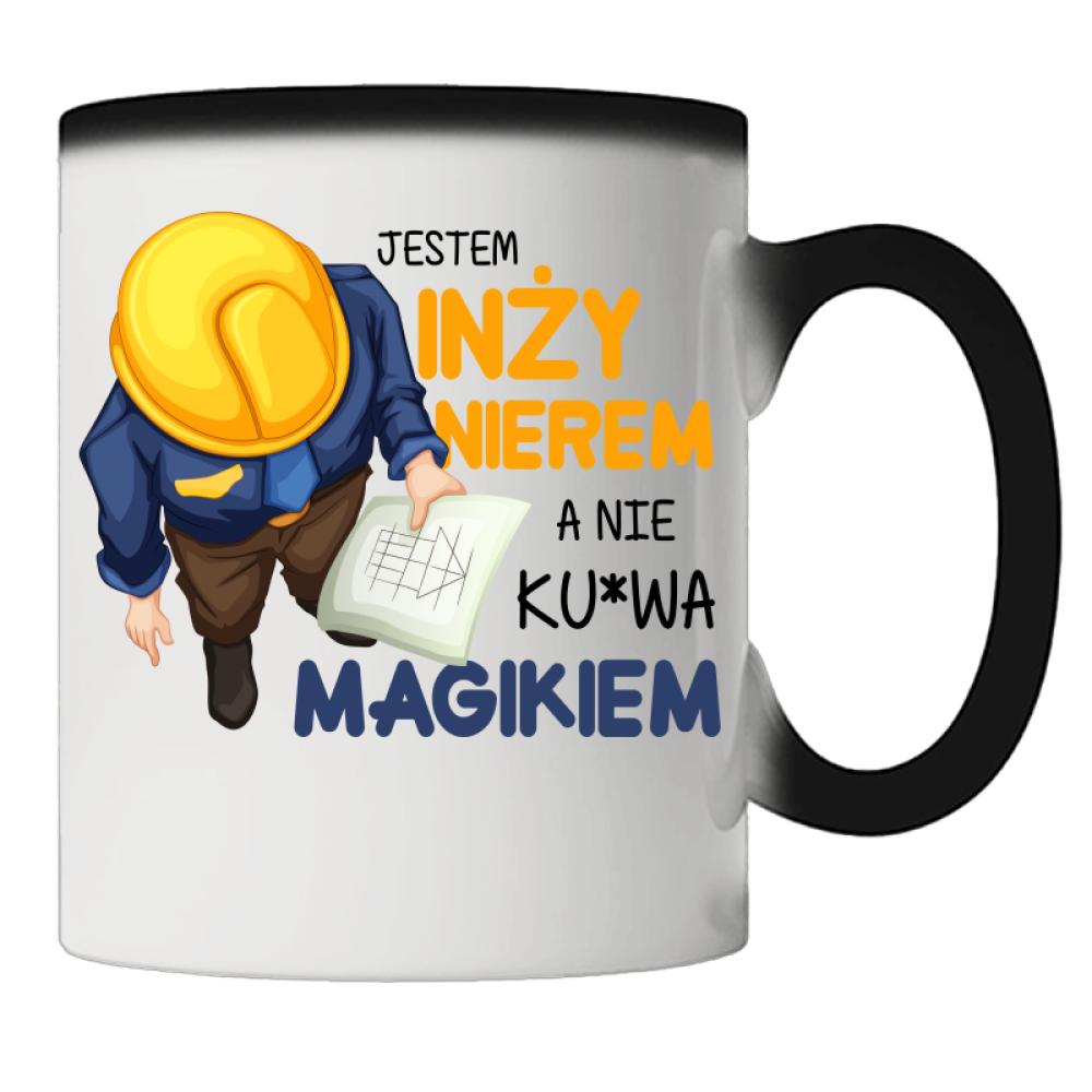 Jestem inżynierem, a nie ku*wa magikiem kubek magiczny kolor turkusowy