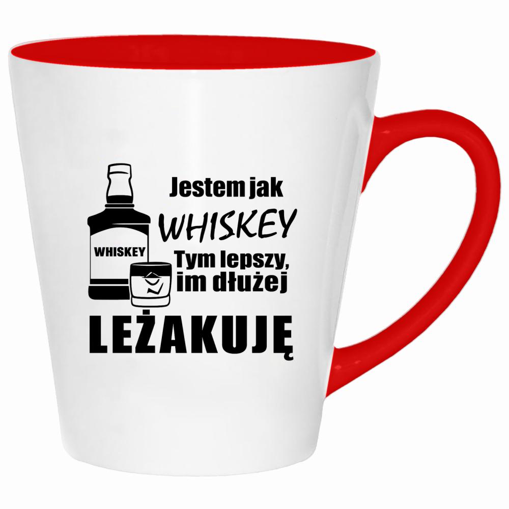 Jestem jak whiskey 2 kubek latte kolor czerwony latte