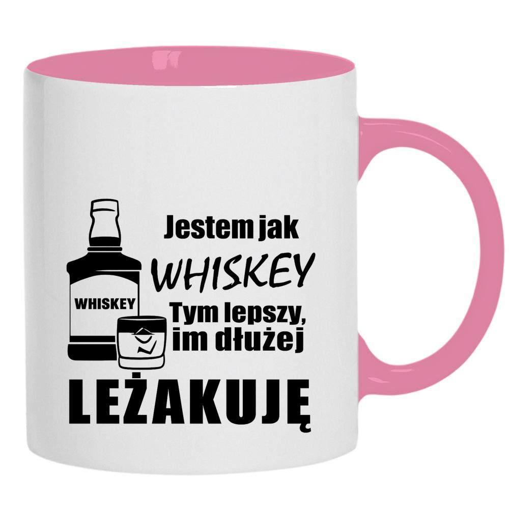 Jestem jak whiskey 2 kubek ucho kolor kolor różowy