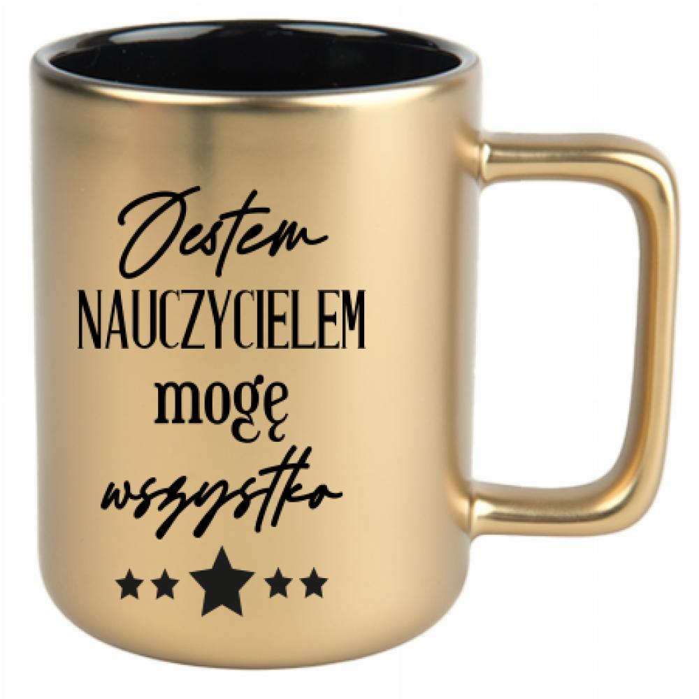 Jestem nauczycielem, mogę wszystko kubek złoty matowy
