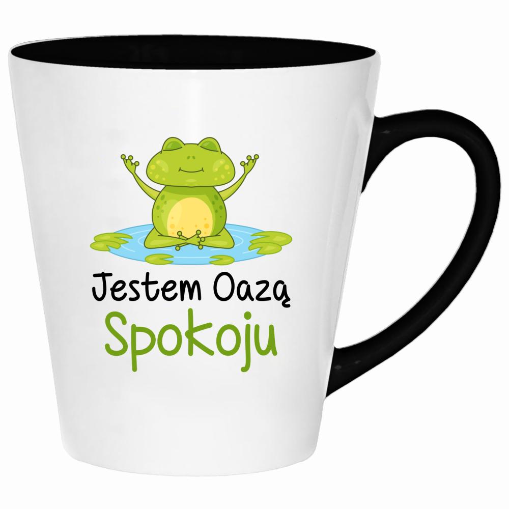 Jestem oazą spokoju kubek latte kolor czarnyy