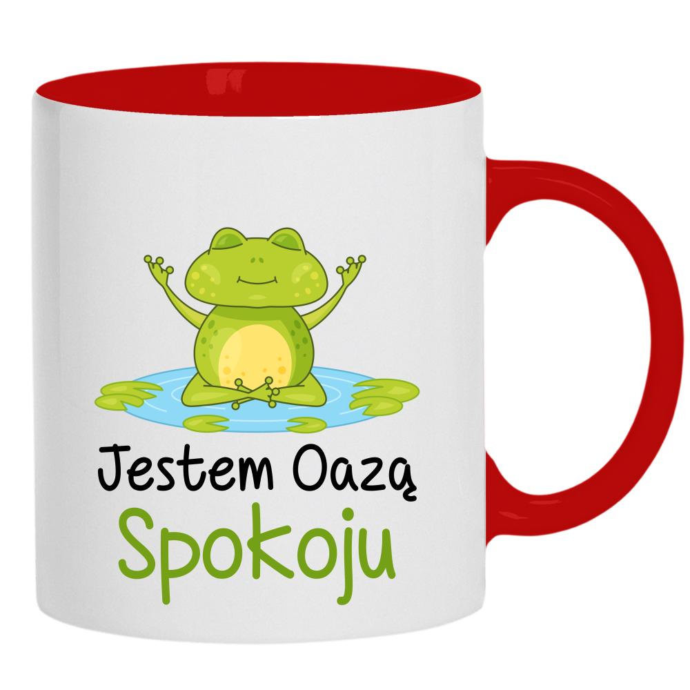 Jestem oazą spokoju kubek ucho kolor kolor turkus