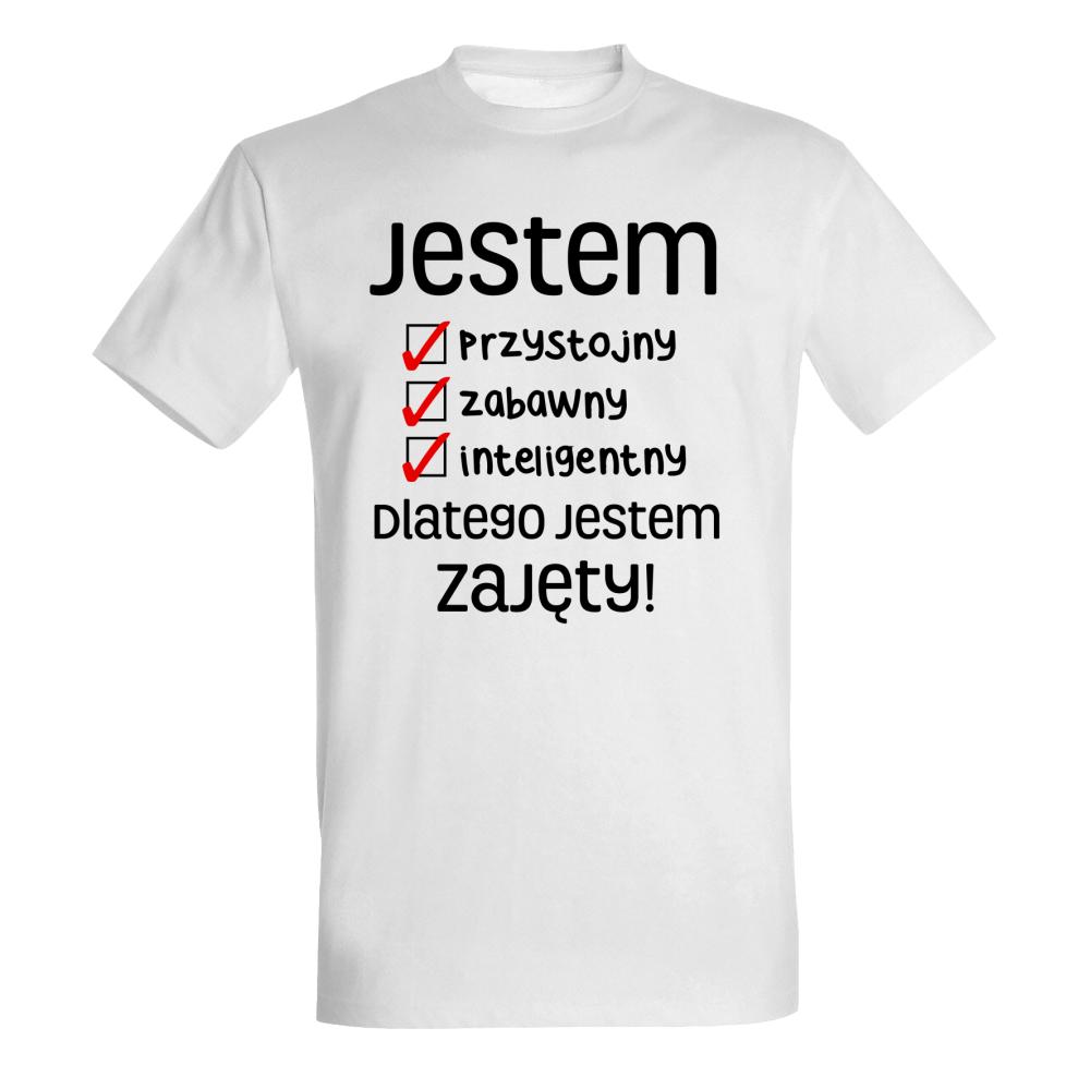 Jestem przystojny zabawny inteligentny koszulka męska