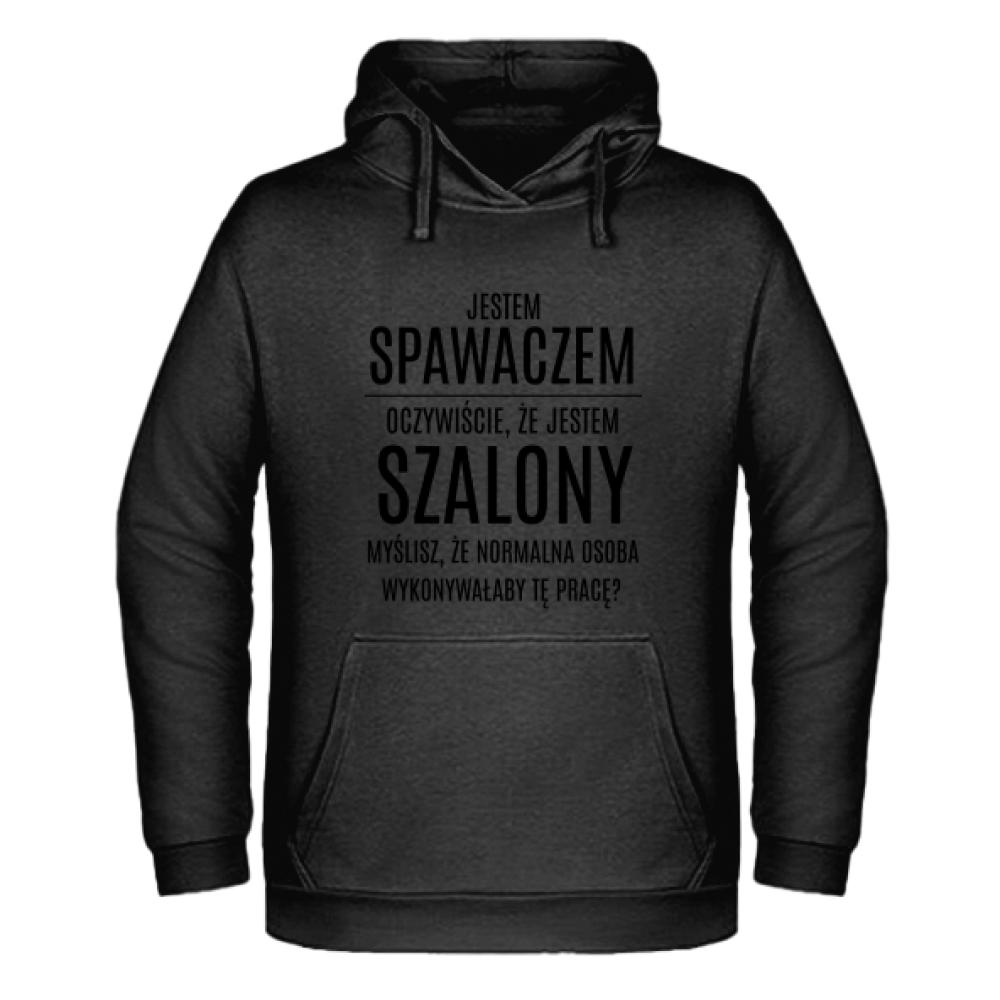 Jestem Spawaczem bluza męska z kapturem kolor navy