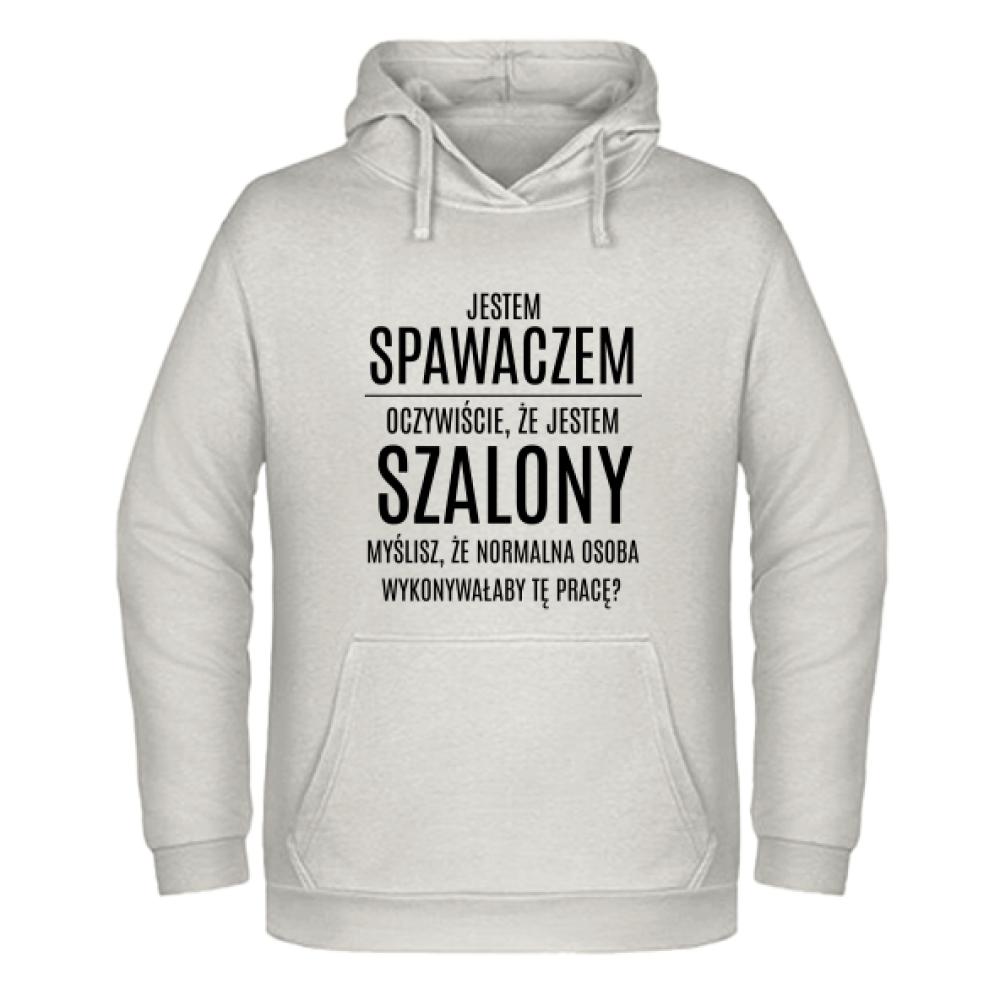 Jestem Spawaczem bluza męska z kapturem kolor vanilla milkshake