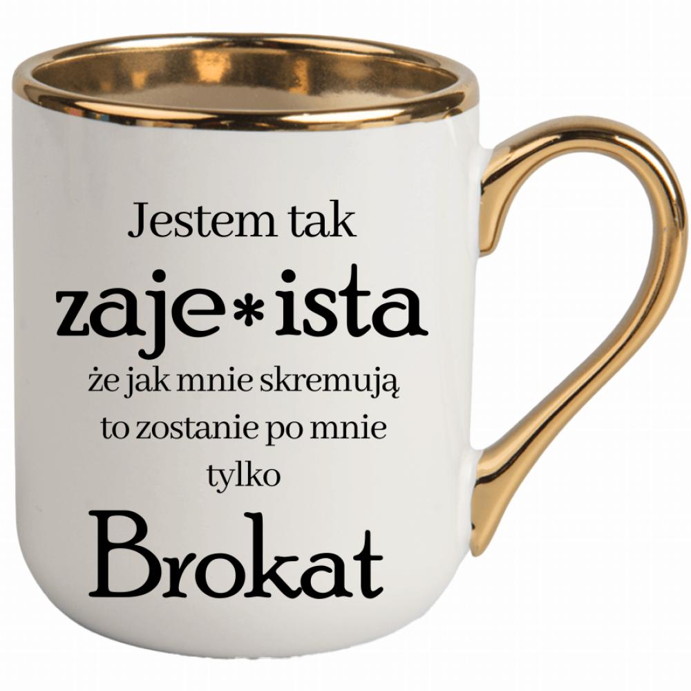 Jestem tak zaje*ista, że jak mnie skremują kubek elegant biały kolor jasnoniebieski