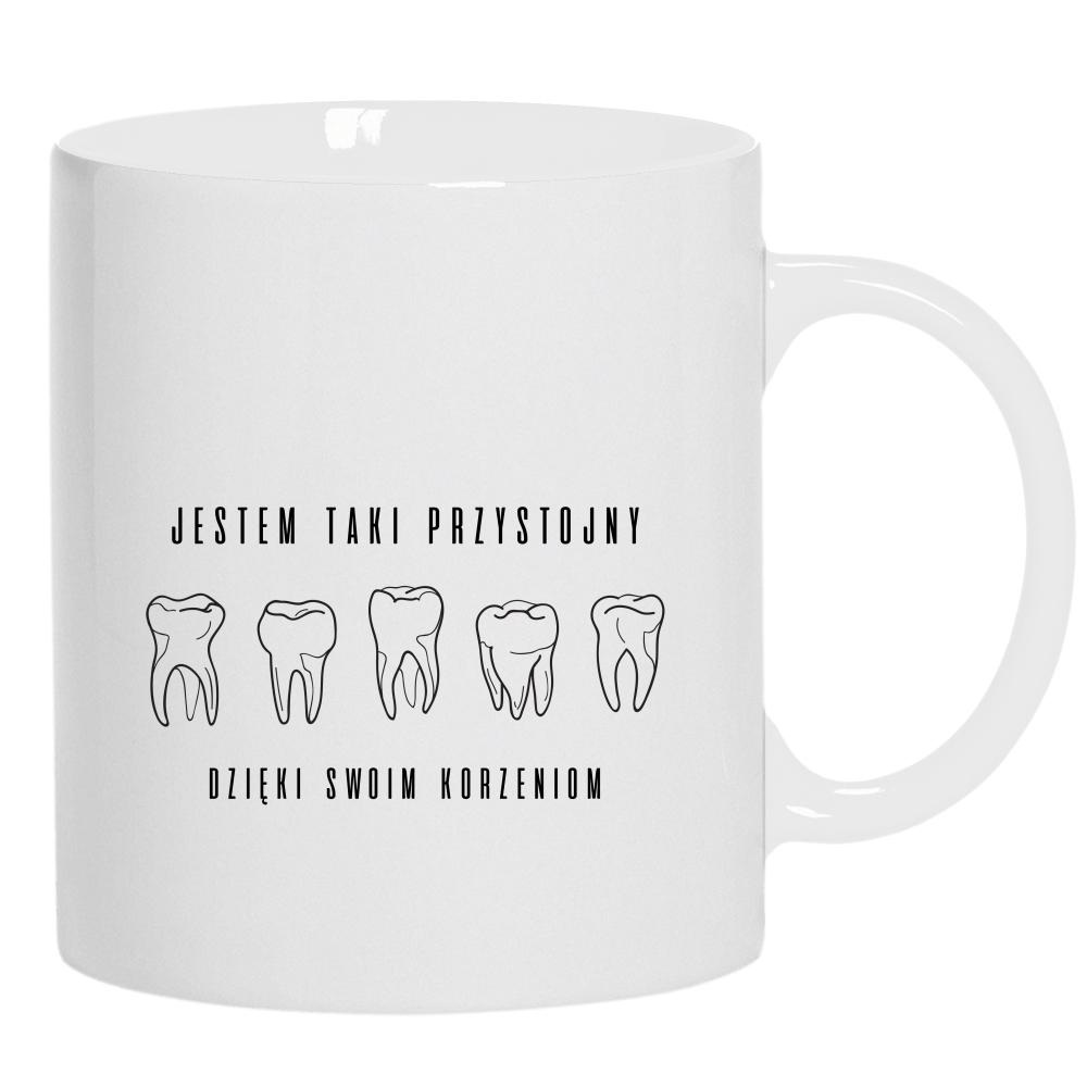 Jestem Taki Przystojny kubek ucho kolor kolor biały