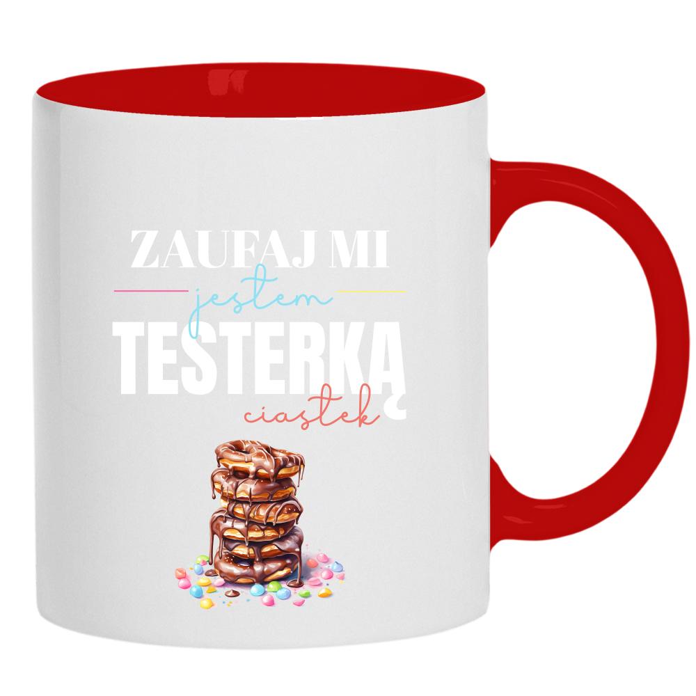 Jestem Testerką Ciastek kubek ucho kolor