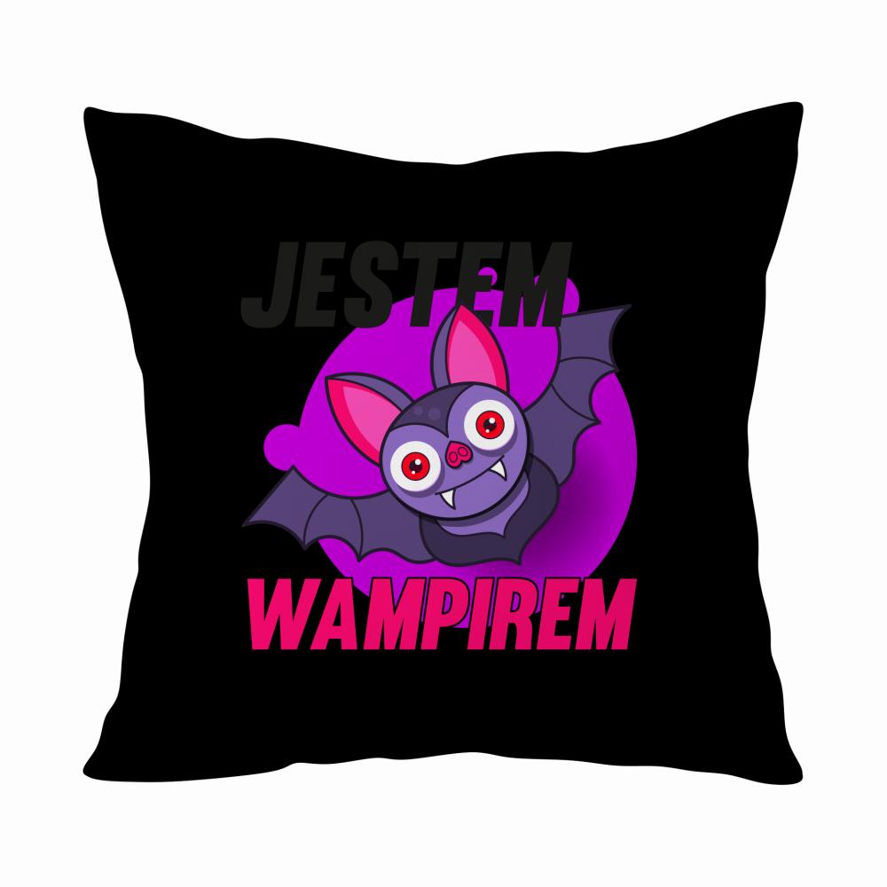 Jestem Wampirem poduszka kolor biały