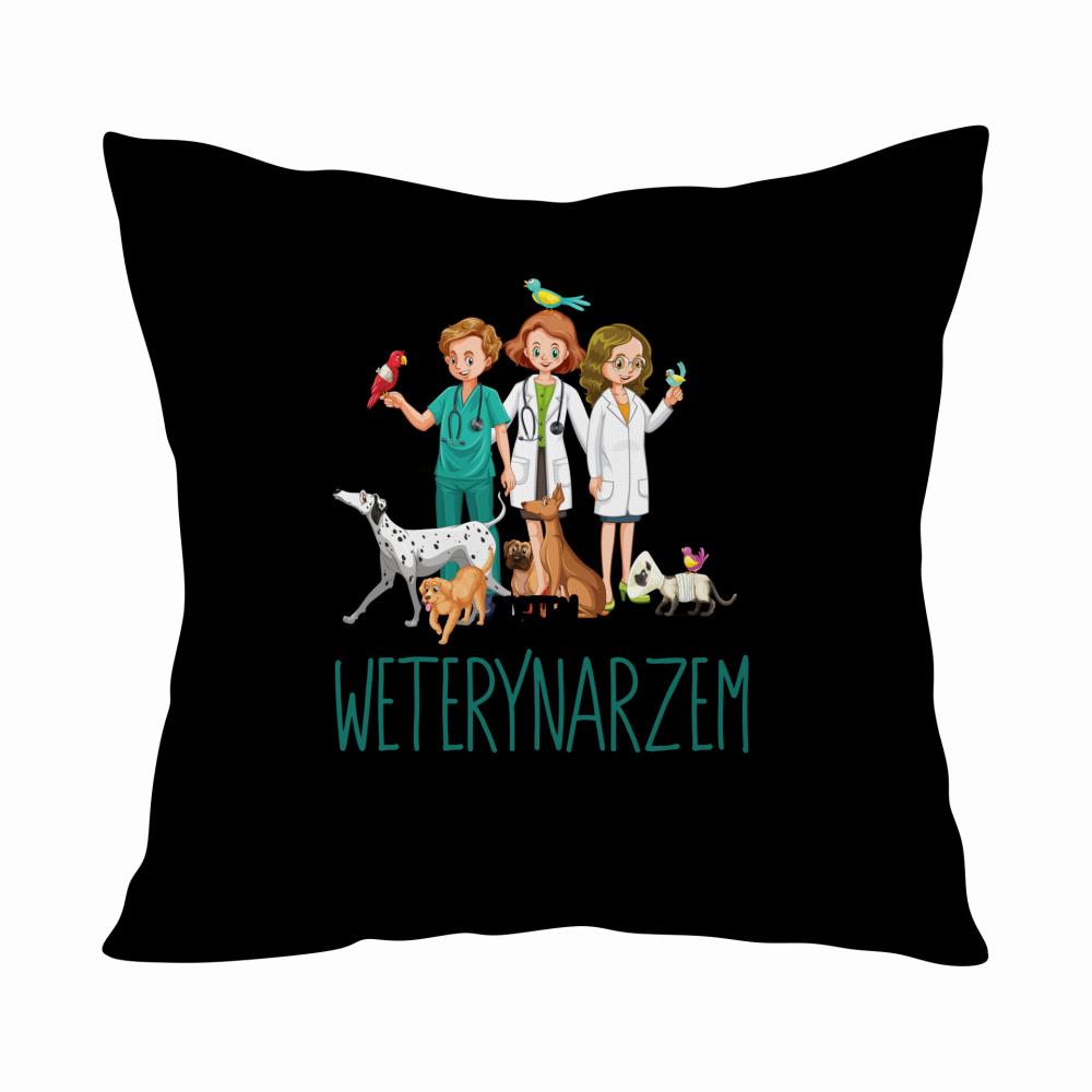 Jestem weterynarzem – a jaka jest twoja supermoc poduszka kolor czarnyy