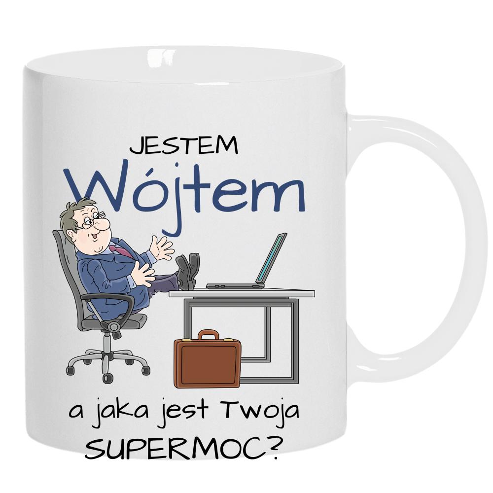 Jestem Wójtem – a jaka jest Twoja supermoc? kubek ucho kolor kolor biały