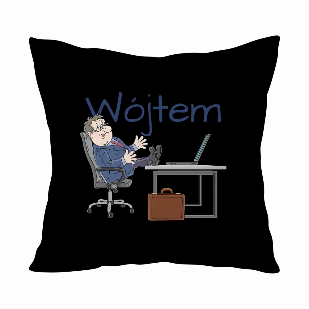 Jestem Wójtem – a jaka jest Twoja supermoc? poduszka kolor różowy