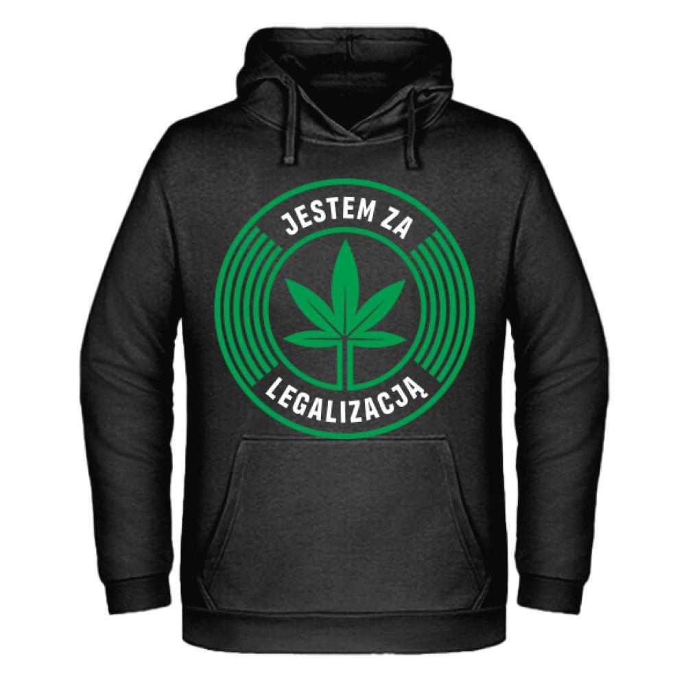 Jestem za legalizacją bluza męska z kapturem