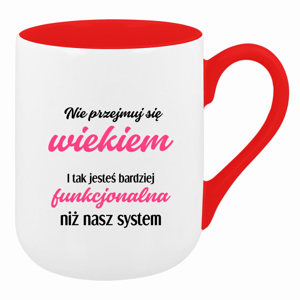 Jesteś bardziej funkcjonalna niż nasz system kubek coffee kolor czerwony latte