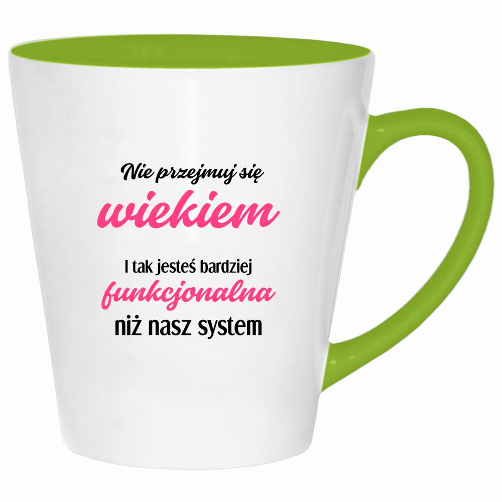 Jesteś bardziej funkcjonalna niż nasz system kubek latte kolor limonka