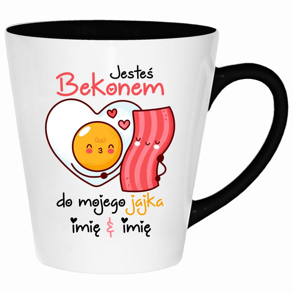 JESTEŚ BEKONEM DO MOJEGO JAJKA kubek latte kolor miętowo zielony