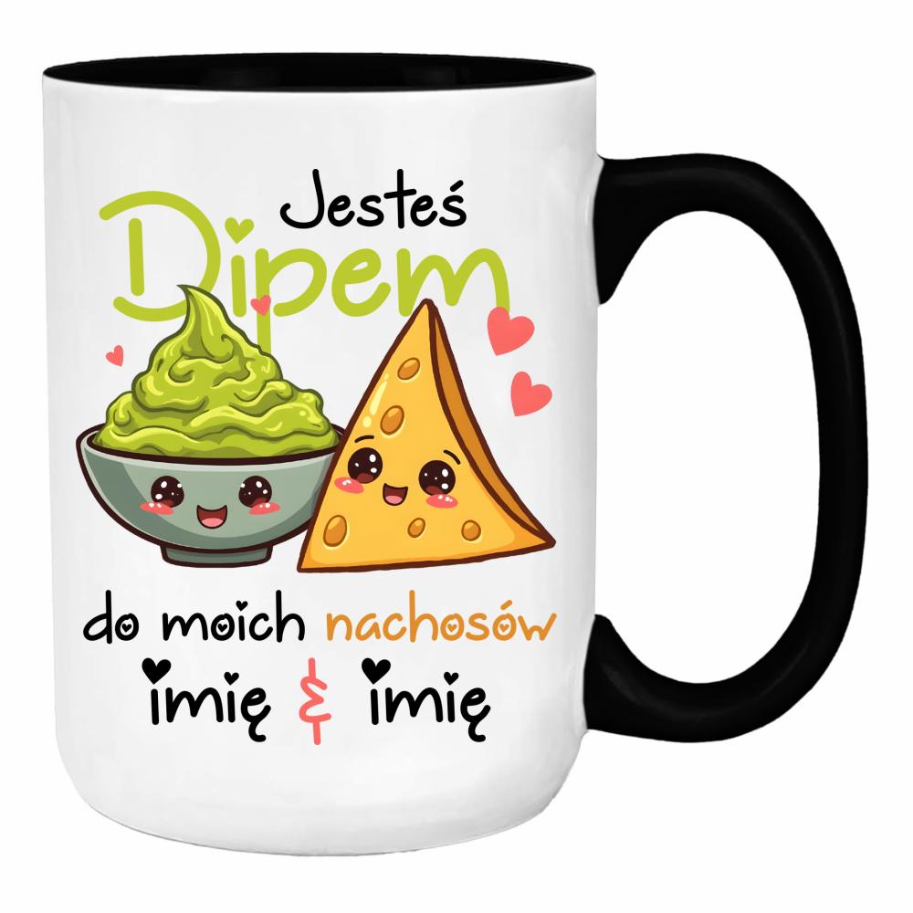 JESTEŚ DIPEM DO MOICH NACHOSÓW duży kubek ucho kolor kolor limonka