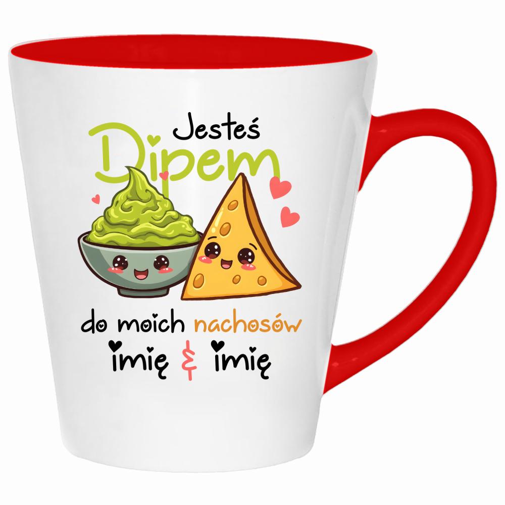 JESTEŚ DIPEM DO MOICH NACHOSÓW kubek latte kolor czerwony latte