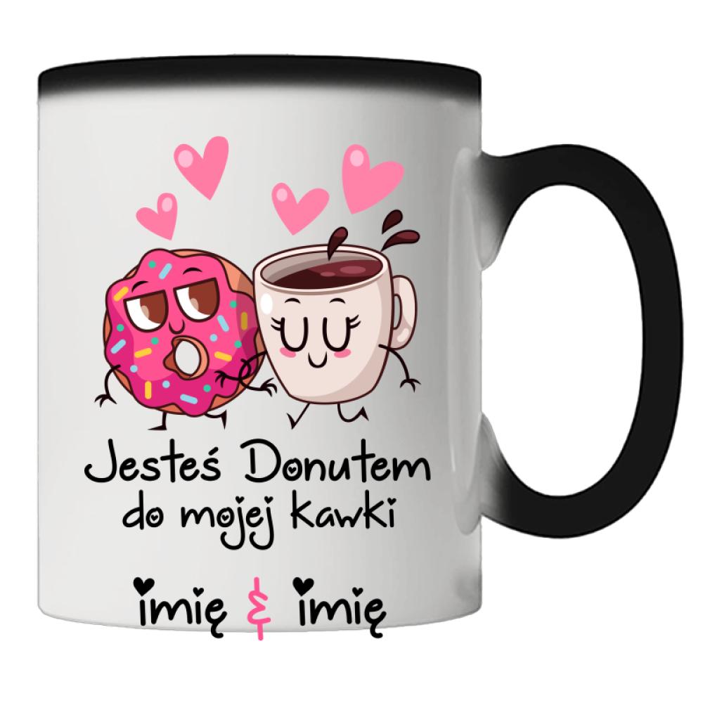 JESTEŚ DONUTEM DO MOJEJ KAWKI kubek magiczny kolor limonka