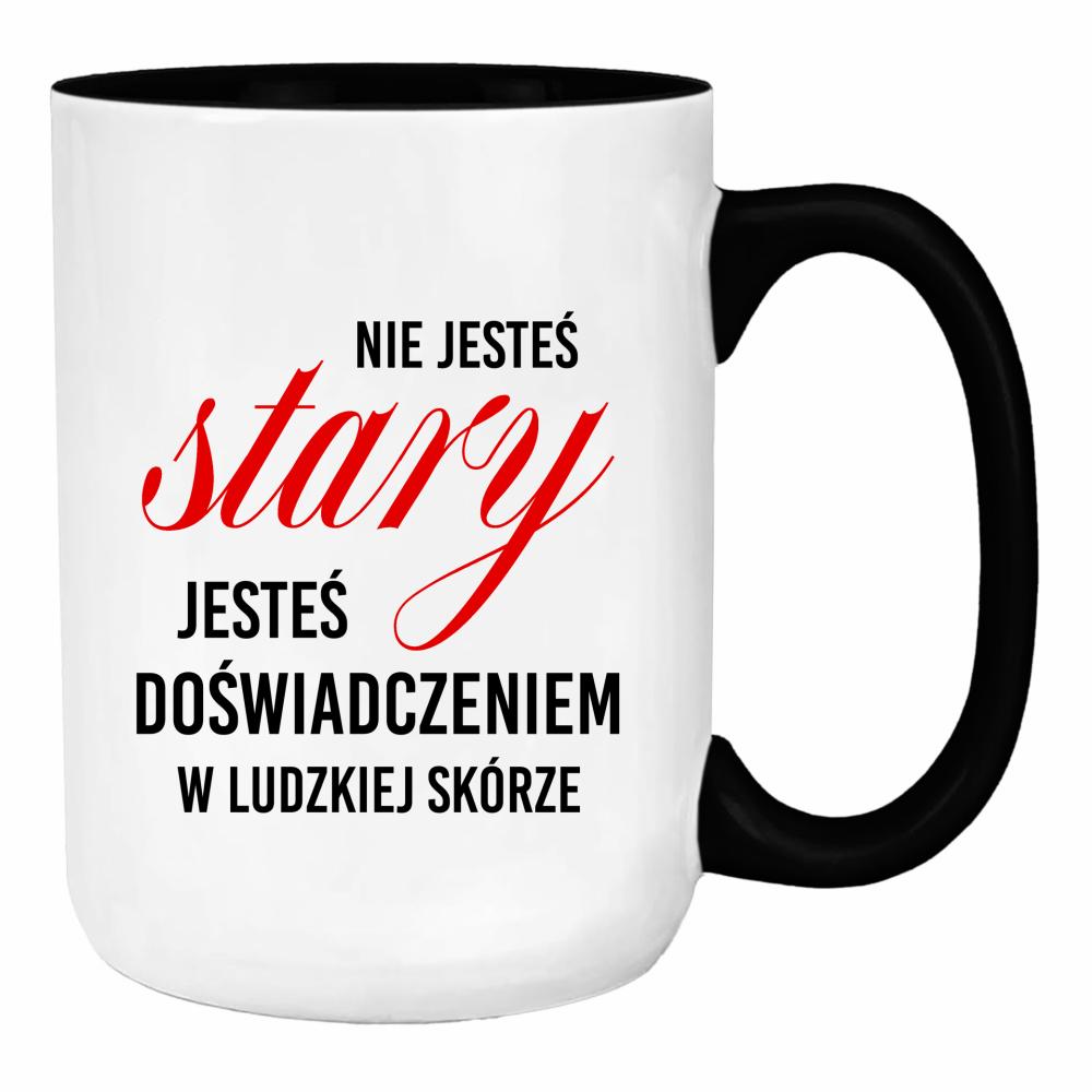 Jesteś doświadczeniem w ludzkiej skórze duży kubek ucho kolor kolor biały