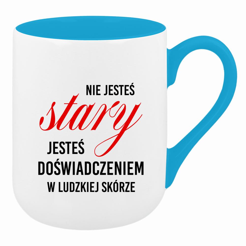 Jesteś doświadczeniem w ludzkiej skórze kubek coffee kolor turkusowy