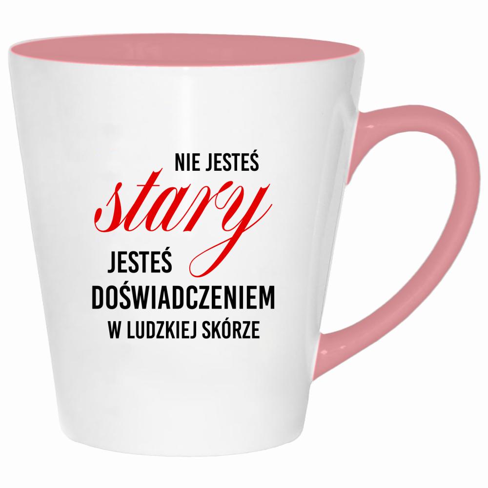 Jesteś doświadczeniem w ludzkiej skórze kubek latte kolor pink