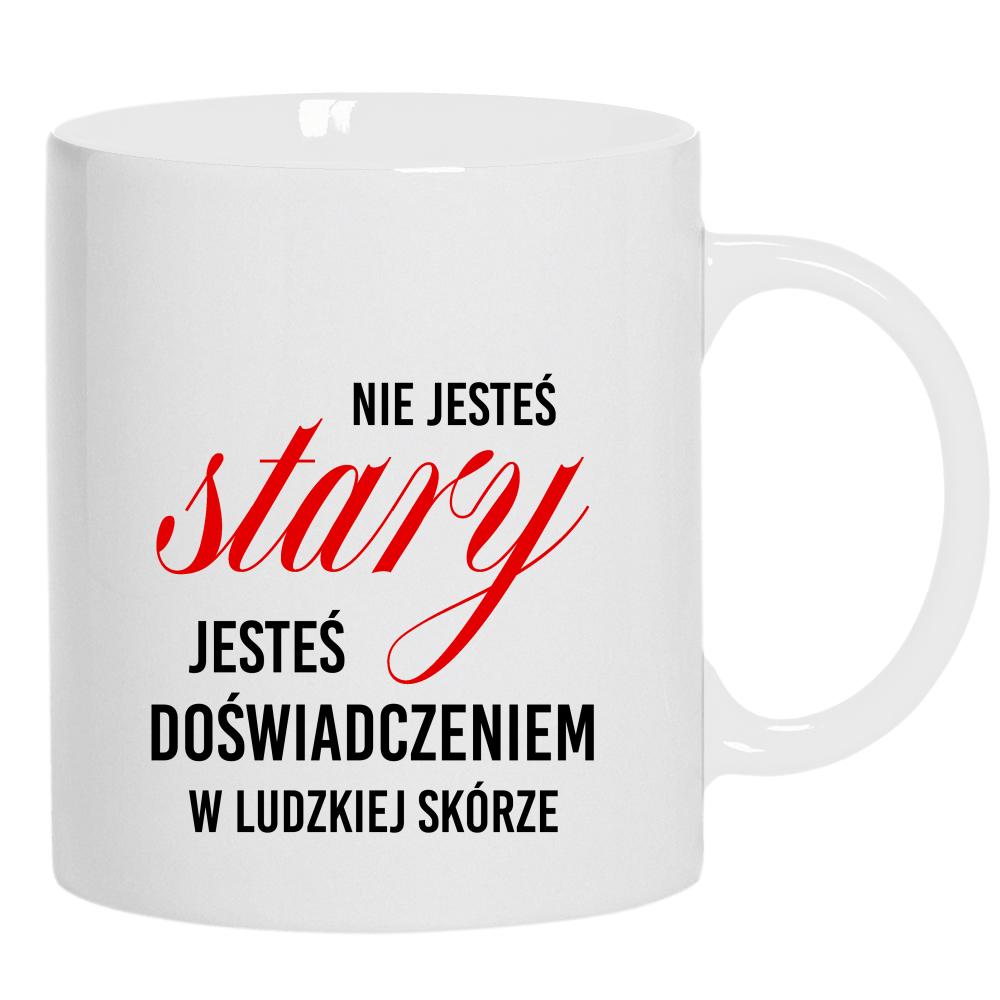 Jesteś doświadczeniem w ludzkiej skórze kubek ucho kolor kolor biały