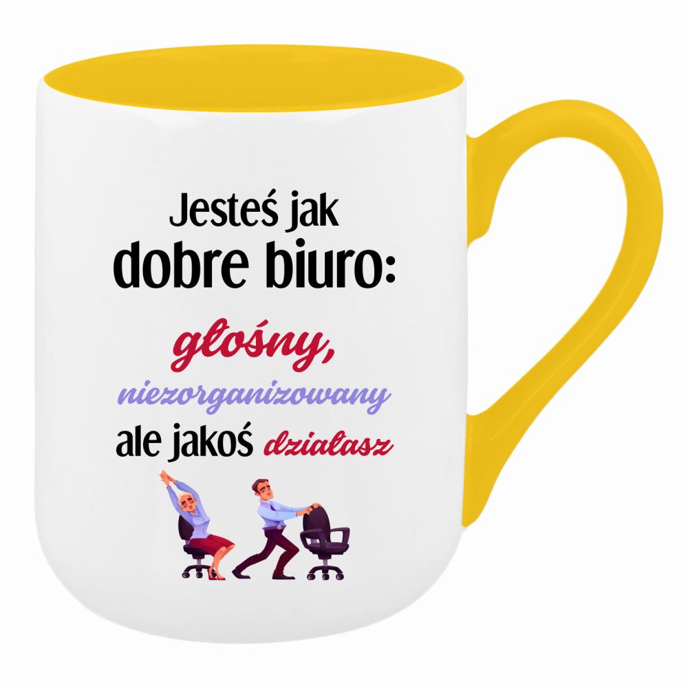 Jesteś jak dobre biuro głośny, niezorganizowany kubek coffee kolor żółty