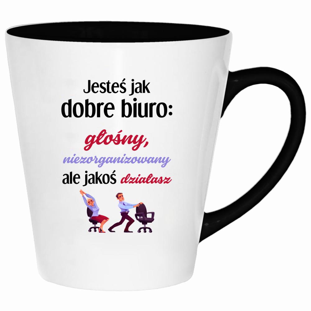 Jesteś jak dobre biuro głośny, niezorganizowany kubek latte kolor różowy