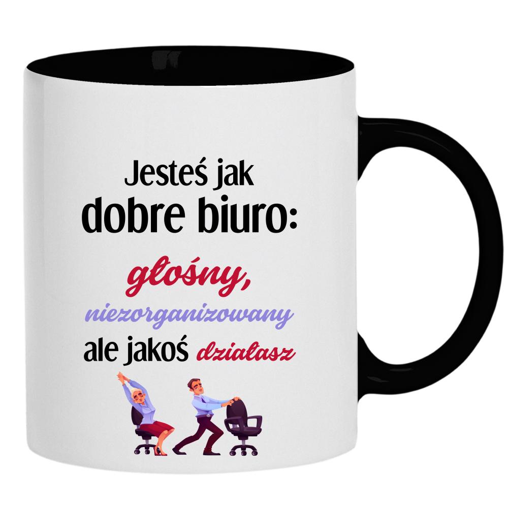 Jesteś jak dobre biuro głośny, niezorganizowany kubek ucho kolor kolor czarnyy