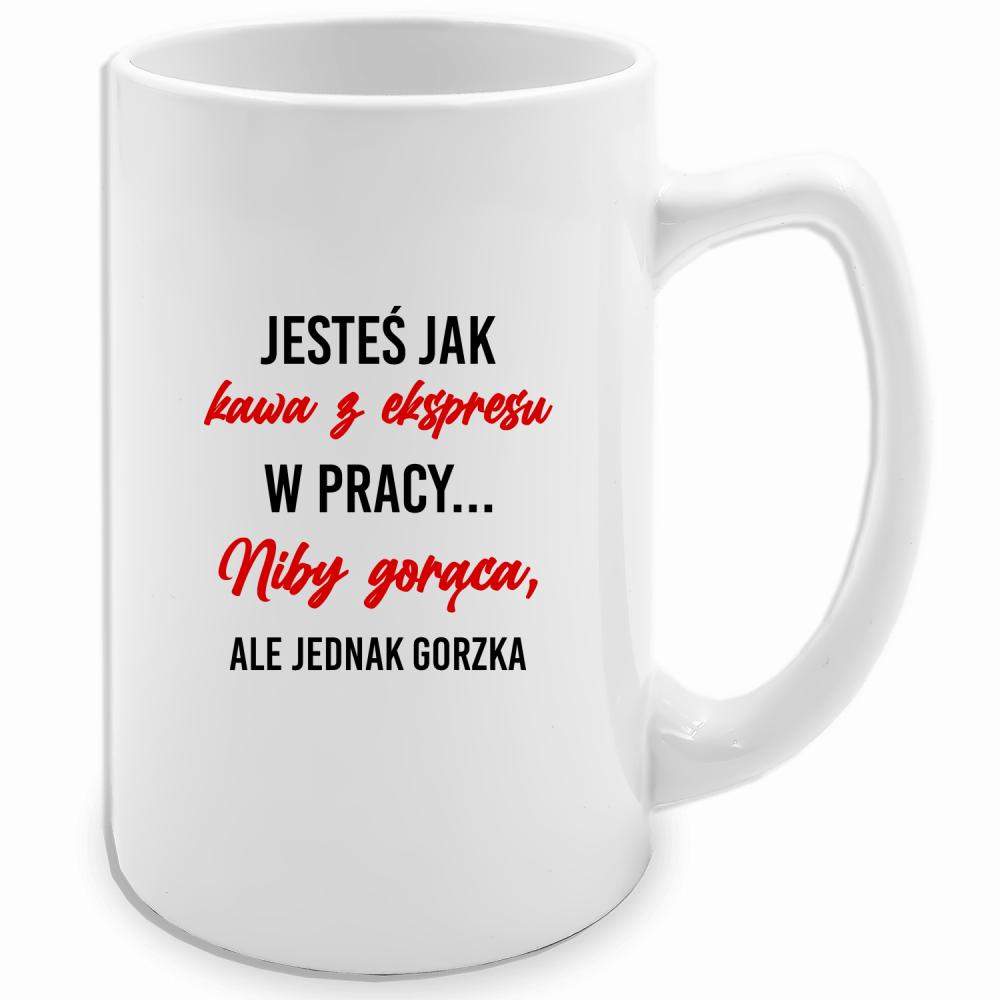 Jesteś jak kawa z ekspresu kubek biały 413 ml kolor navy