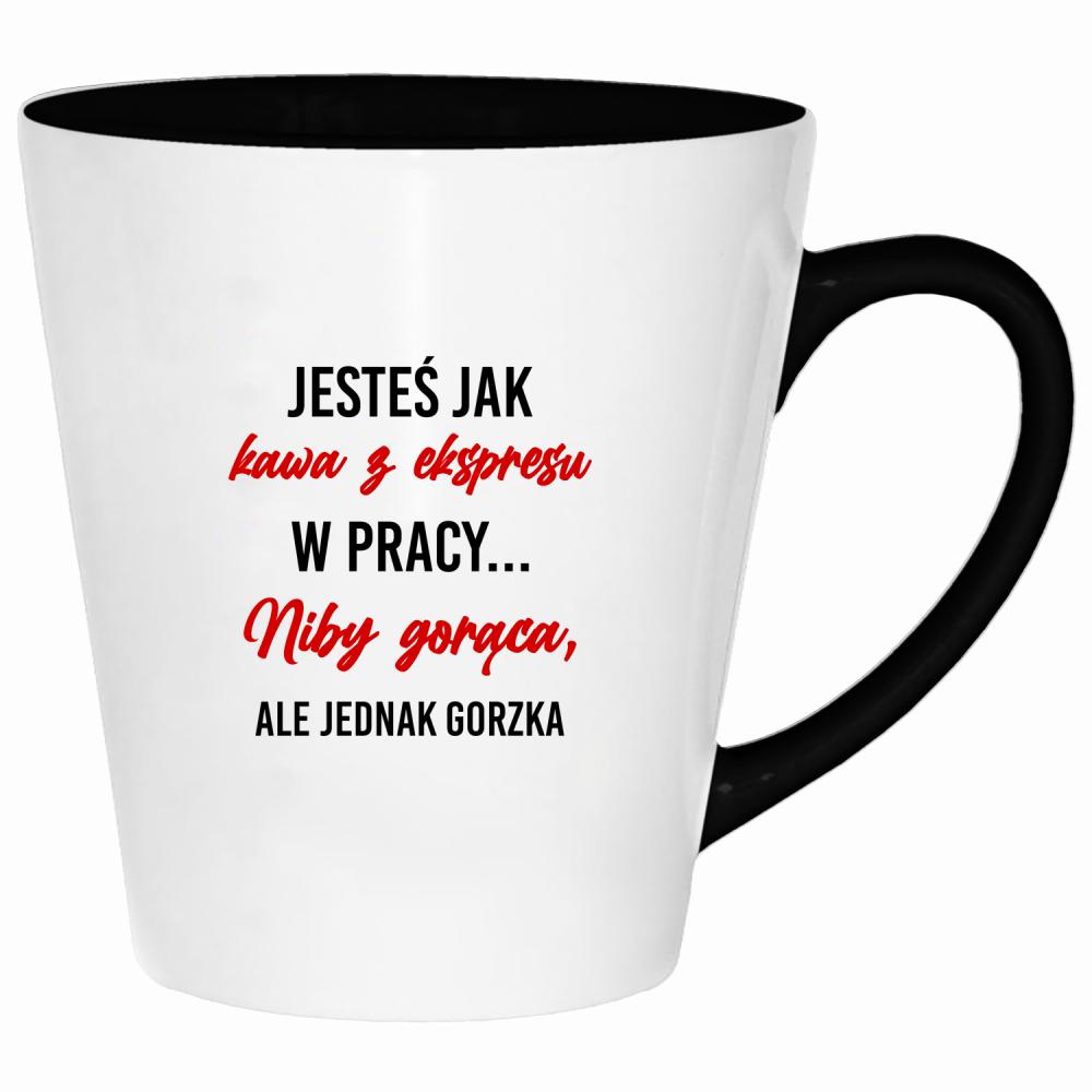 Jesteś jak kawa z ekspresu kubek latte kolor żółty