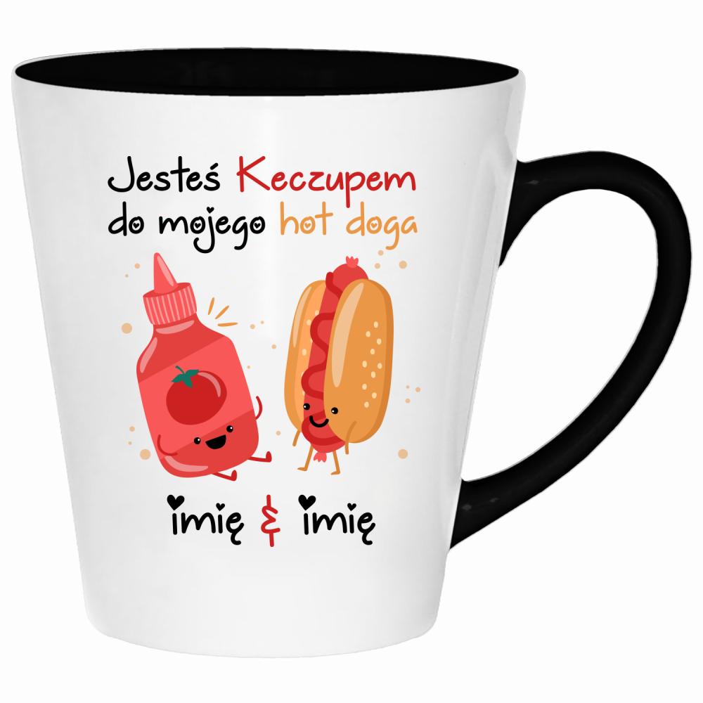 JESTEŚ KECZUPEM DO MOJEGO HOT DOGA kubek latte kolor jasnofioletowy