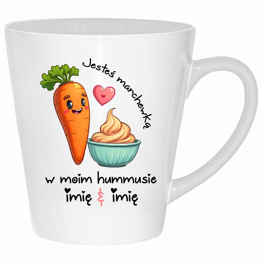 JESTEŚ MARCHEWKĄ W MOIM HUMMUSIE kubek latte kolor biały