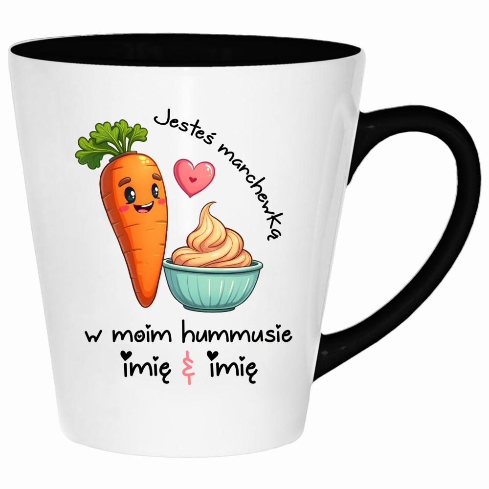 JESTEŚ MARCHEWKĄ W MOIM HUMMUSIE kubek latte kolor navy